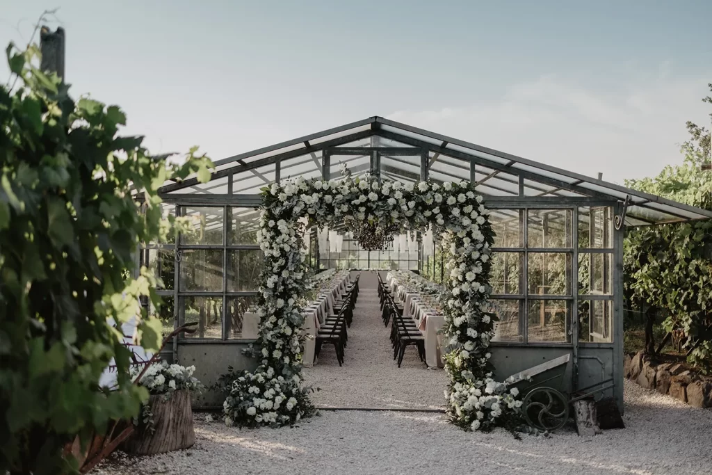 wedding set up table