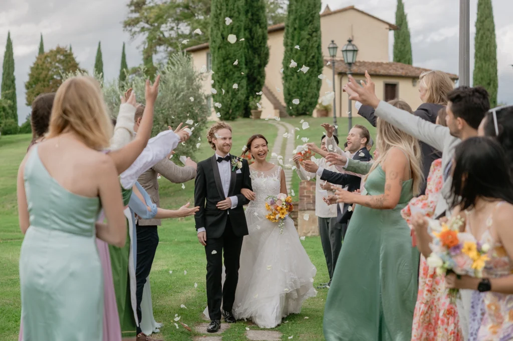wedding celebration in Tuscany