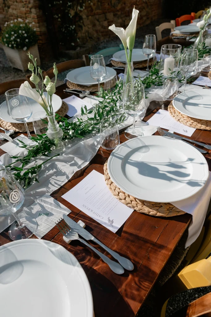 detail of table settings